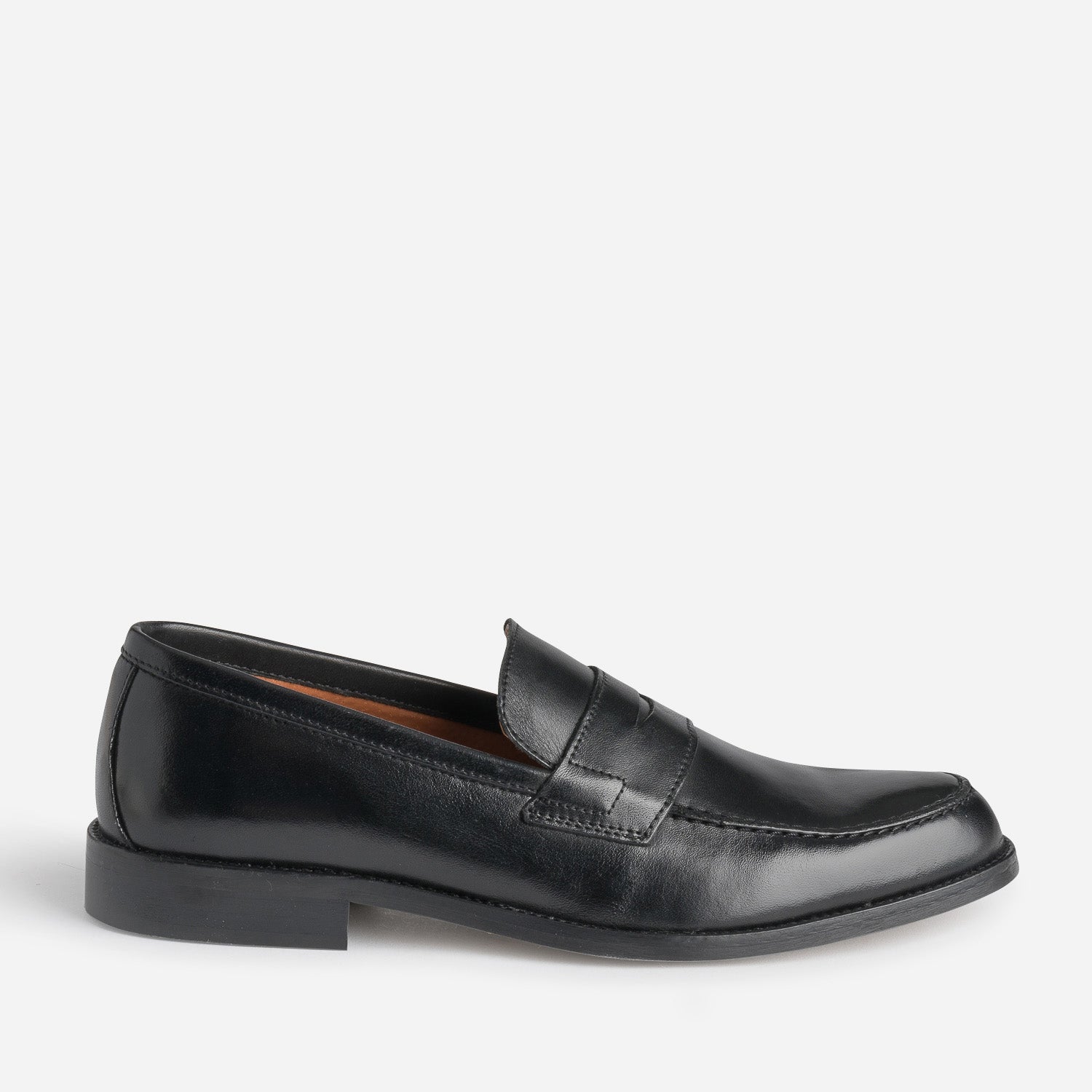 Mens black leather loafers outlet