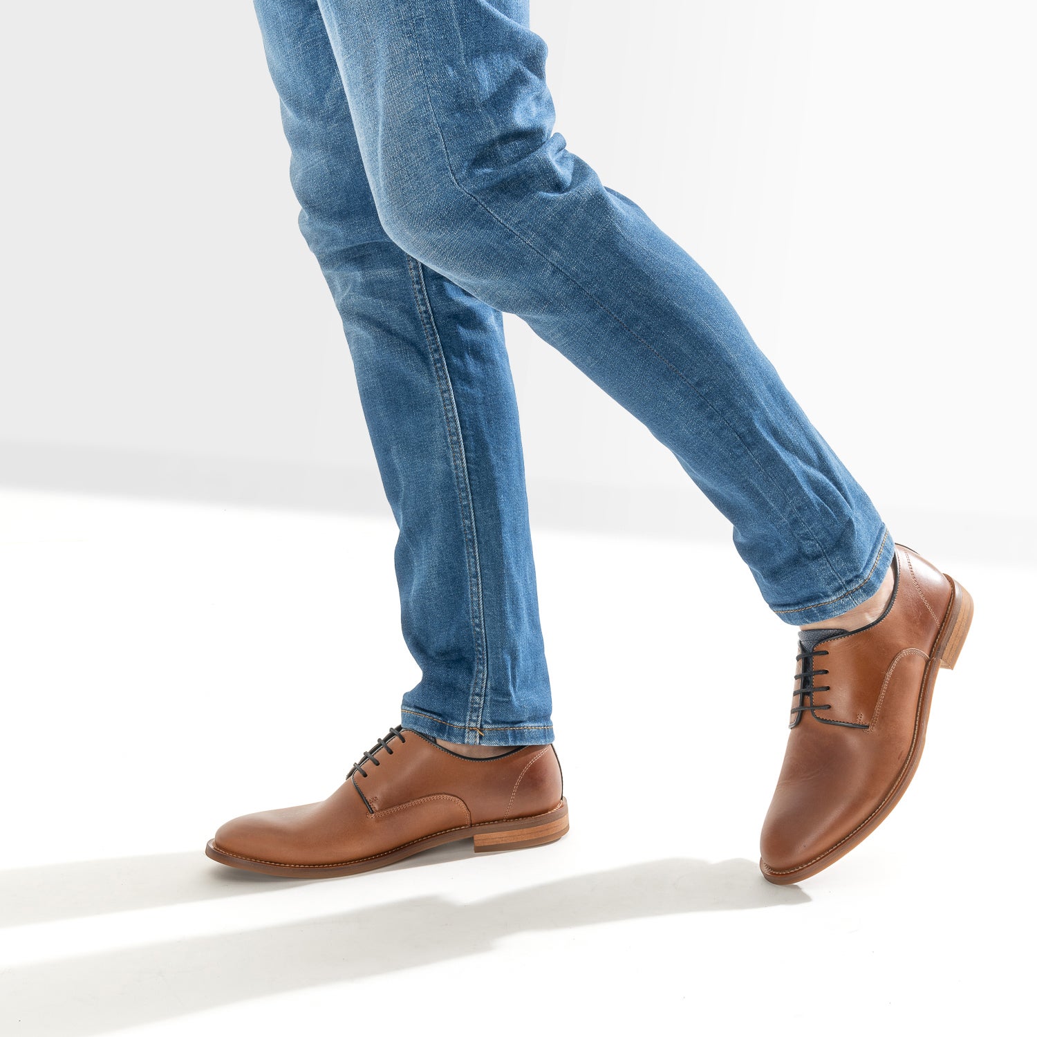Cognac leather eco designed derby Derby shoes Men ERAM