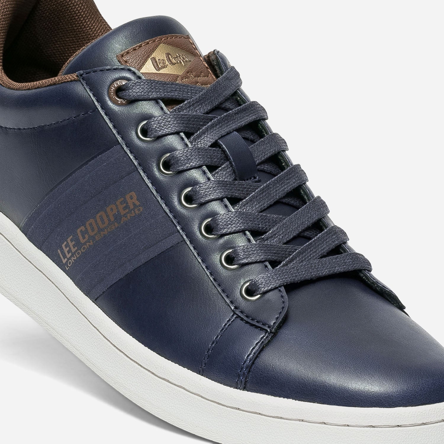 LEE COOPER navy blue leather trainers Sneakers Men ERAM