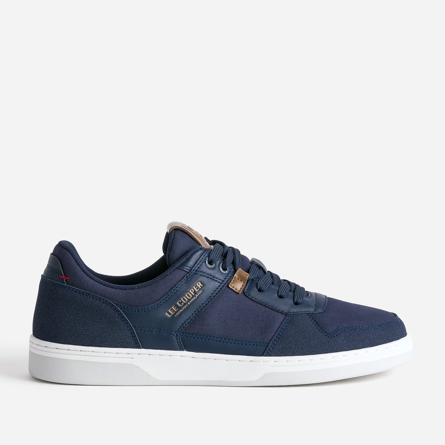 LEE COOPER navy mixed fabric trainers