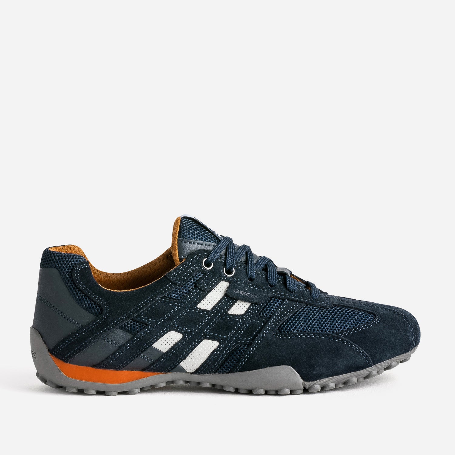 GEOX mixed fabric navy sport trainers Sneakers Men ERAM