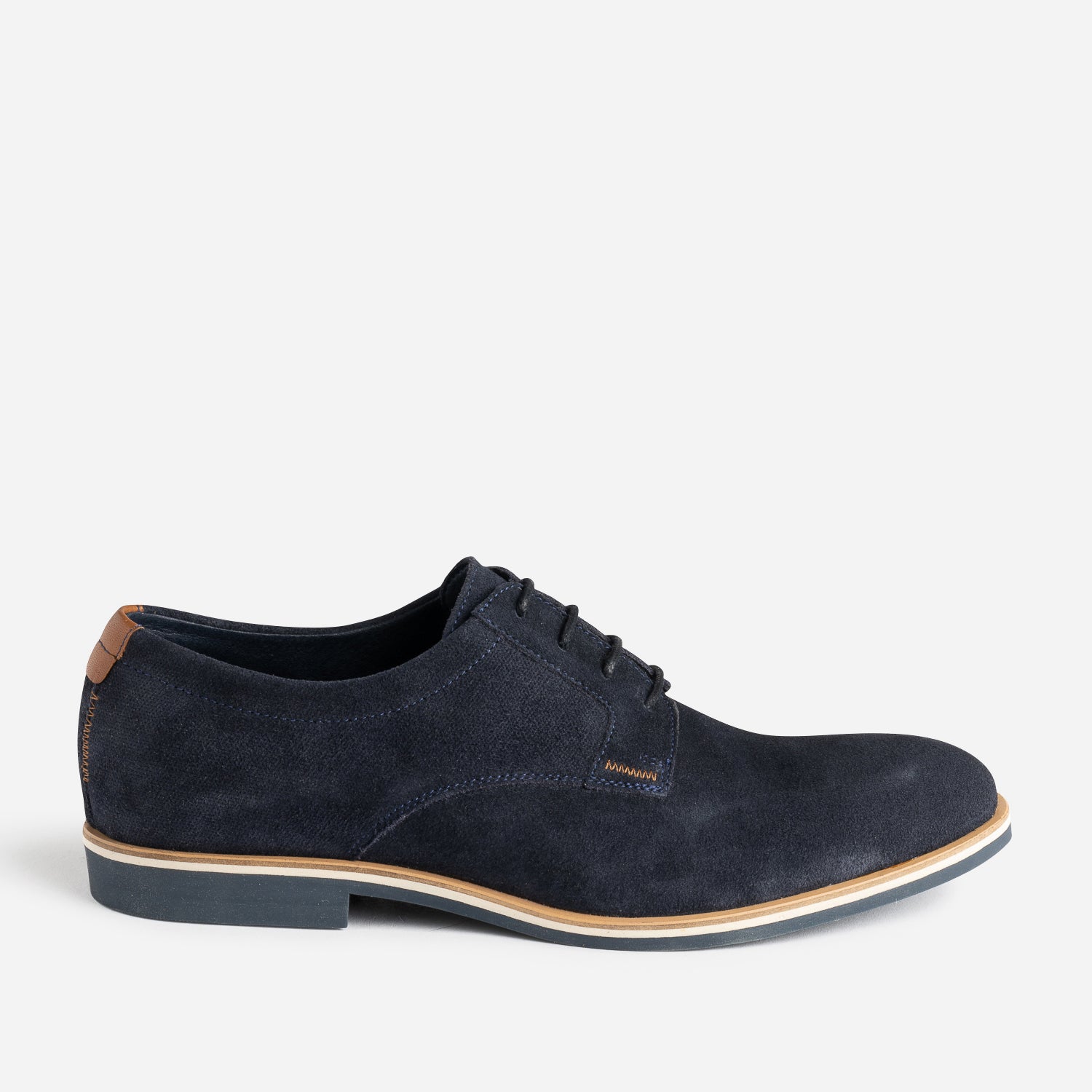 Mens navy derby shoes clearance