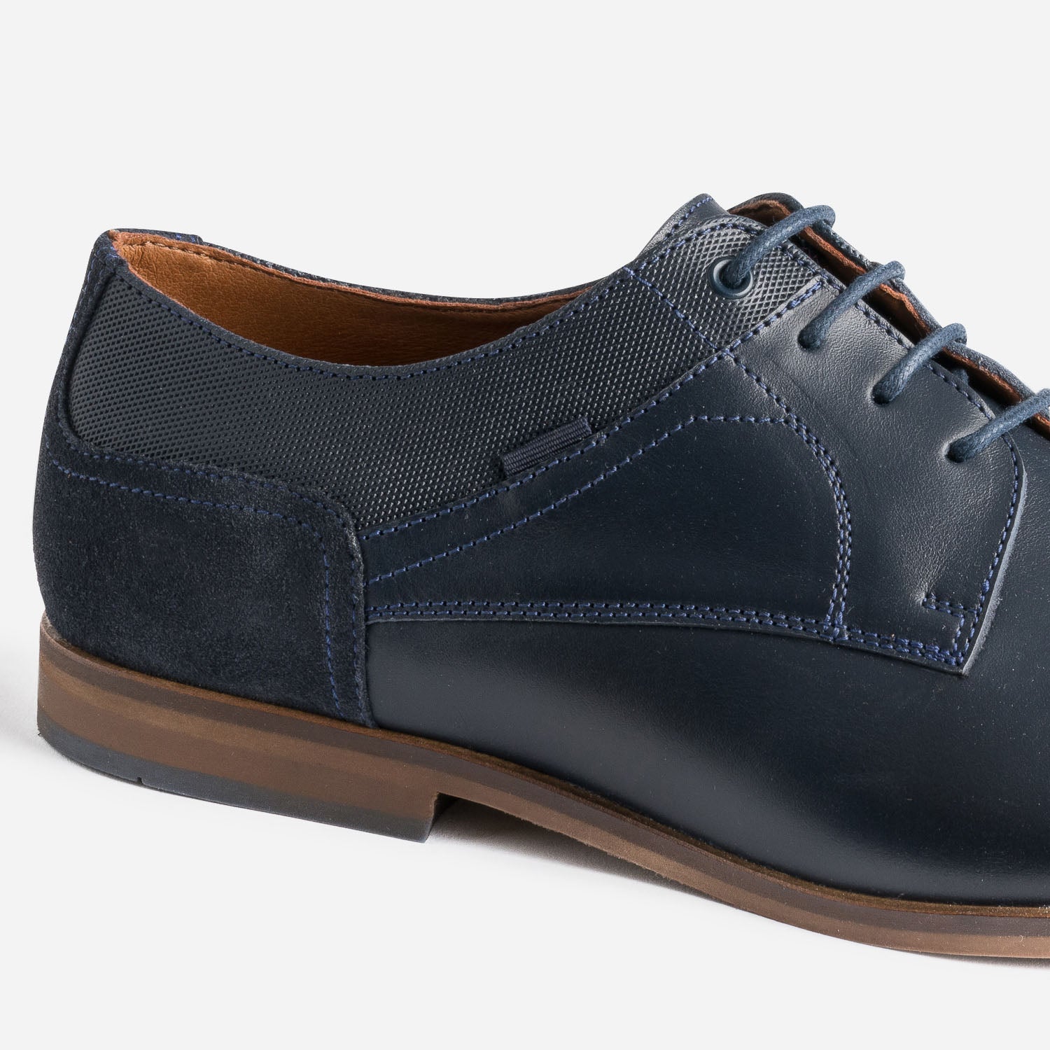 Navy blue derby shoes discount