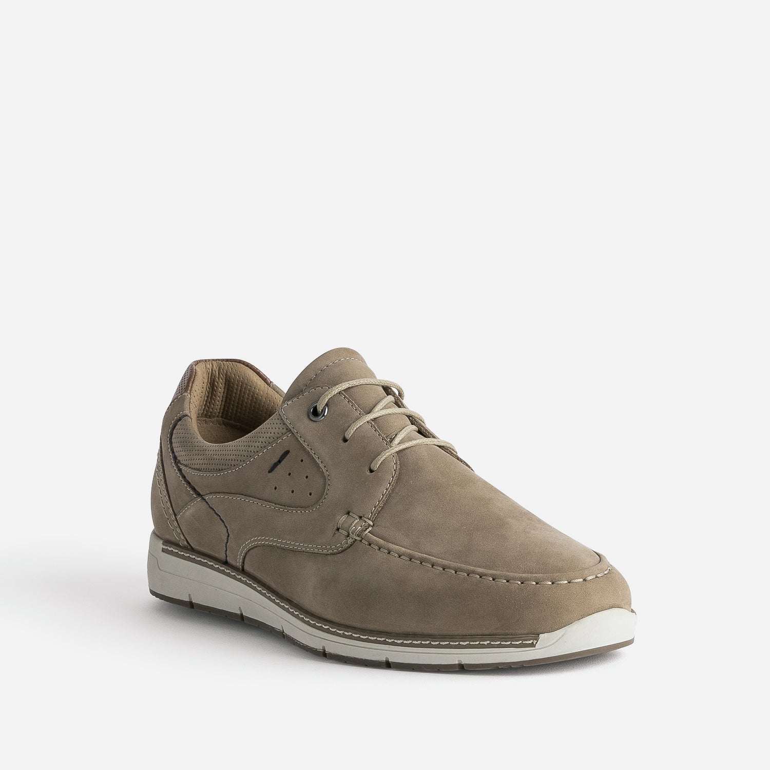 FRANCE ARNO beige nubuck leather derby Derby shoes Men ERAM