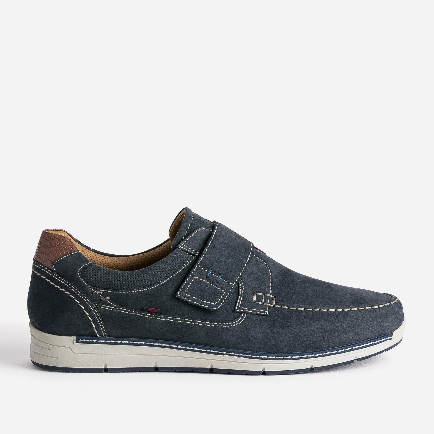 FRANCE ARNO blue nubuck leather derby