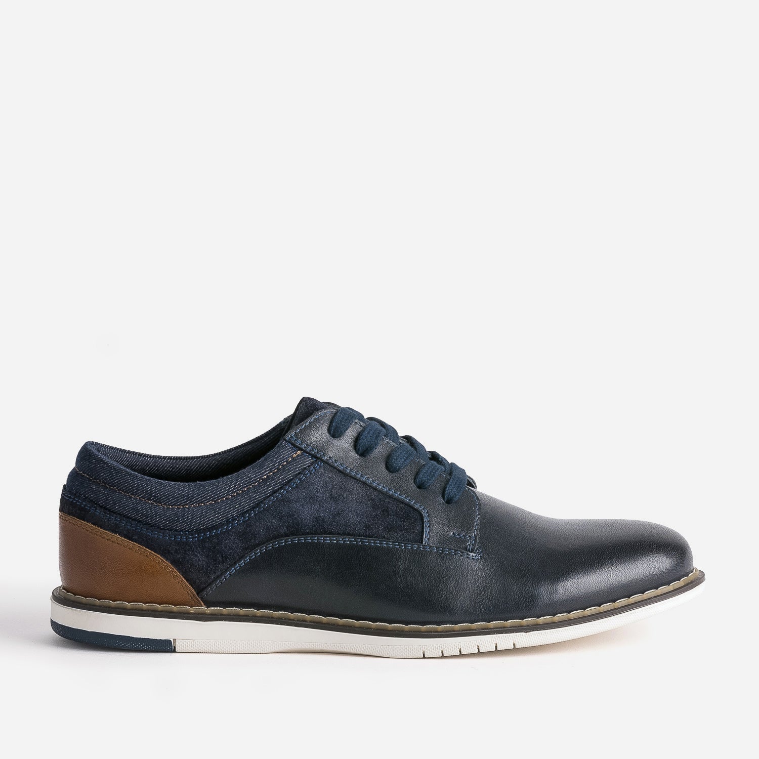 Navy eco designed comfort derby in leather Derby shoes Men ERAM