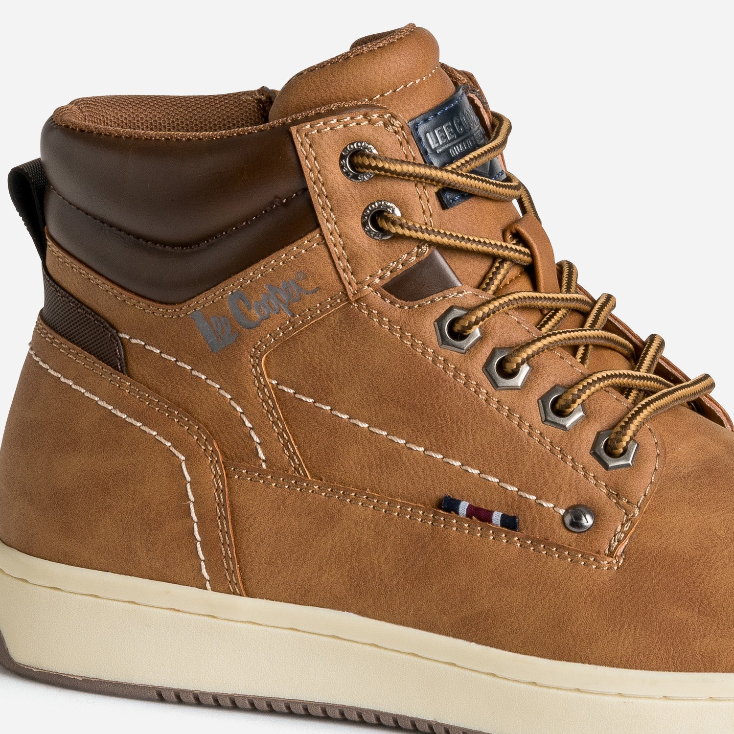 LEE COOPER camel lace up boots
