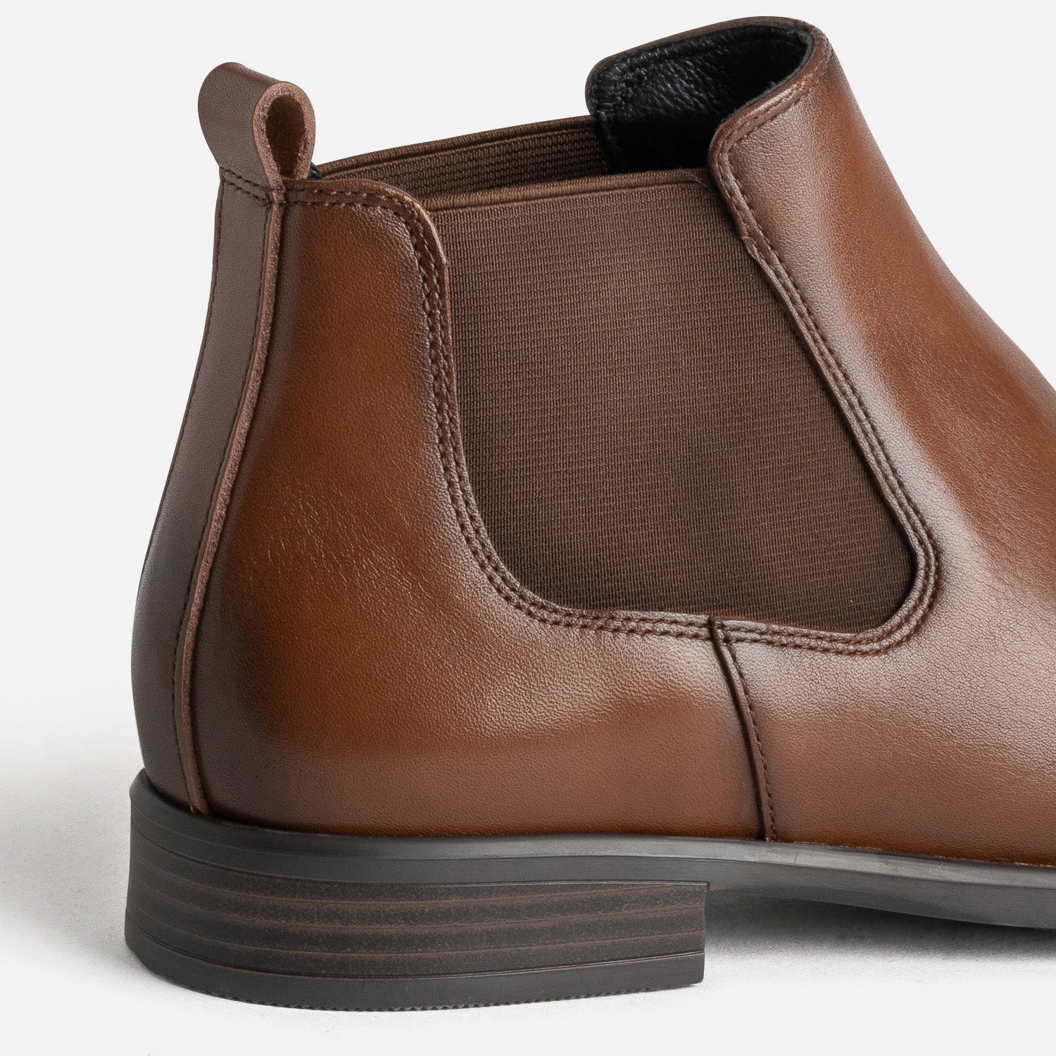 Leather Chelsea boots ERAM FLEX cognac