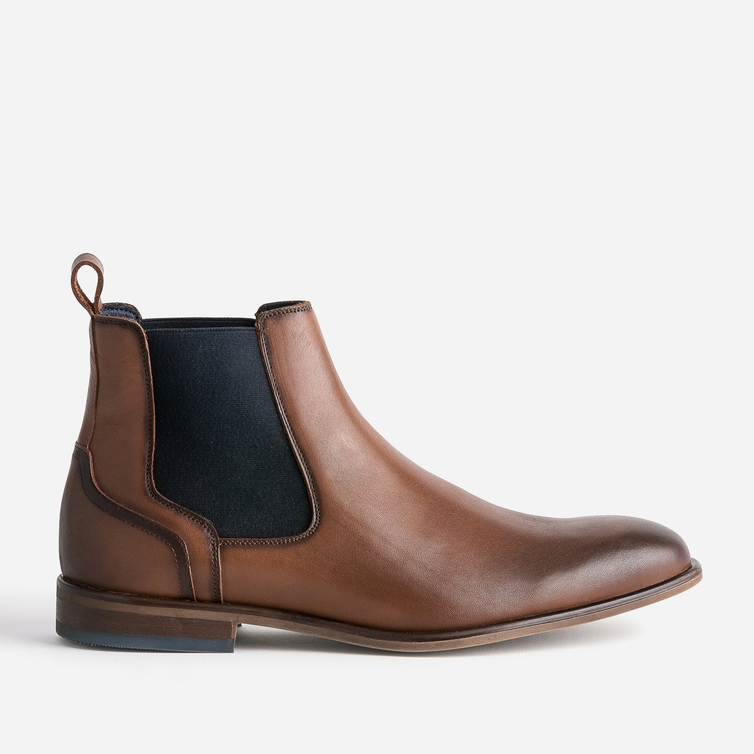 Cognac leather Chelsea boots