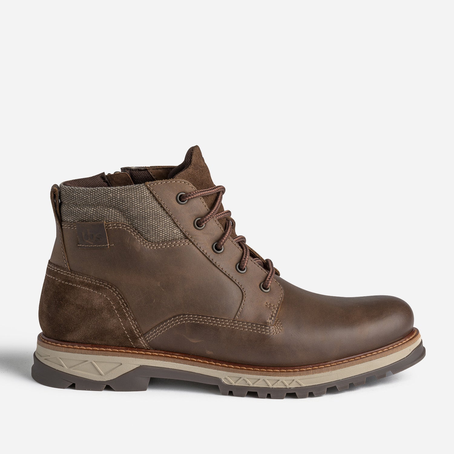 TBS brown leather lace up boots Ankle boots Men ERAM