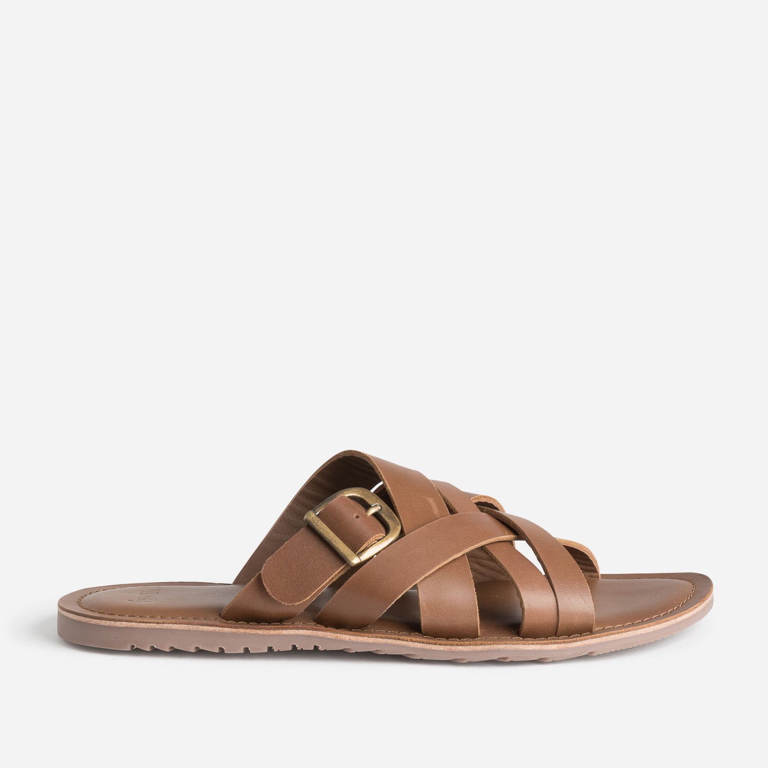 Cognac leather eco designed mule Sandals Flip flops Men ERAM