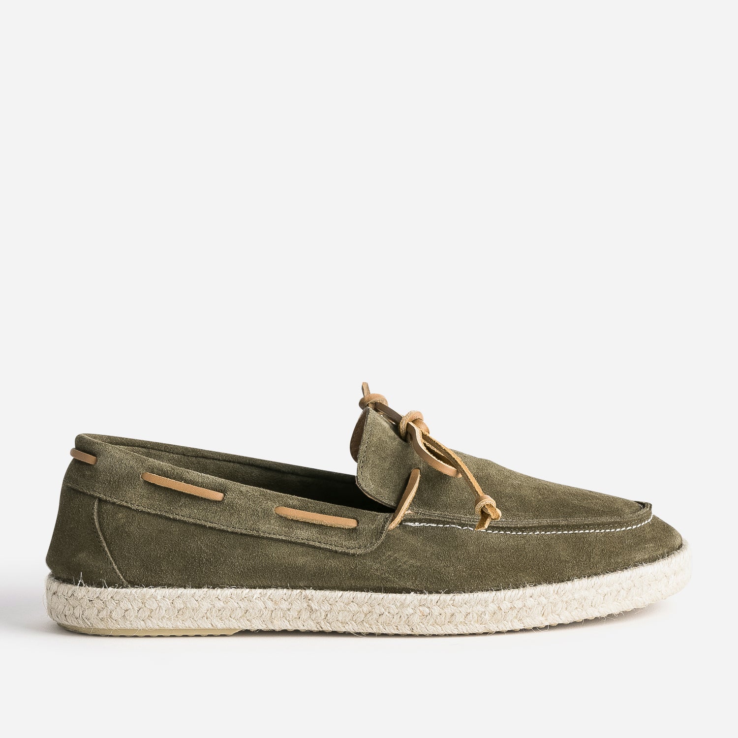 Khaki suede deck shoe loafer Espadrilles Men ERAM