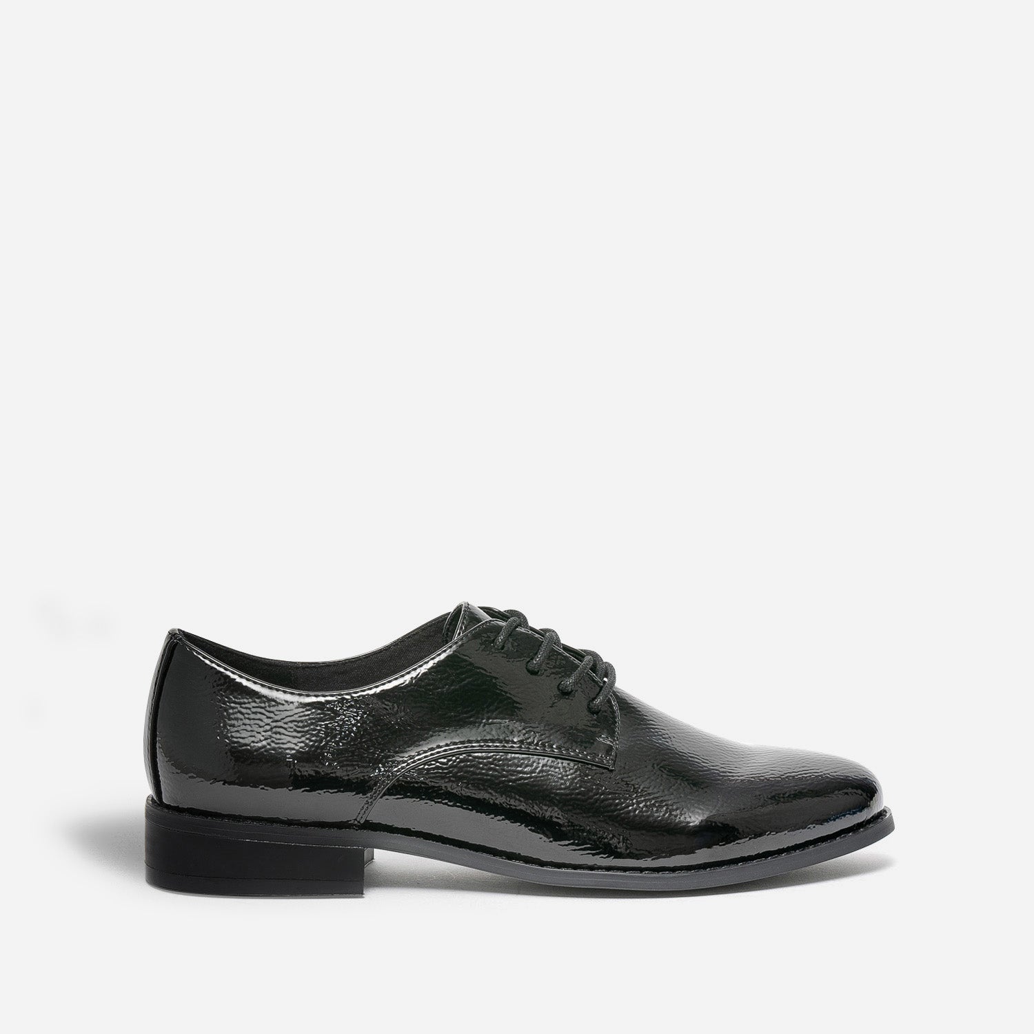 Black eco designed patent derby