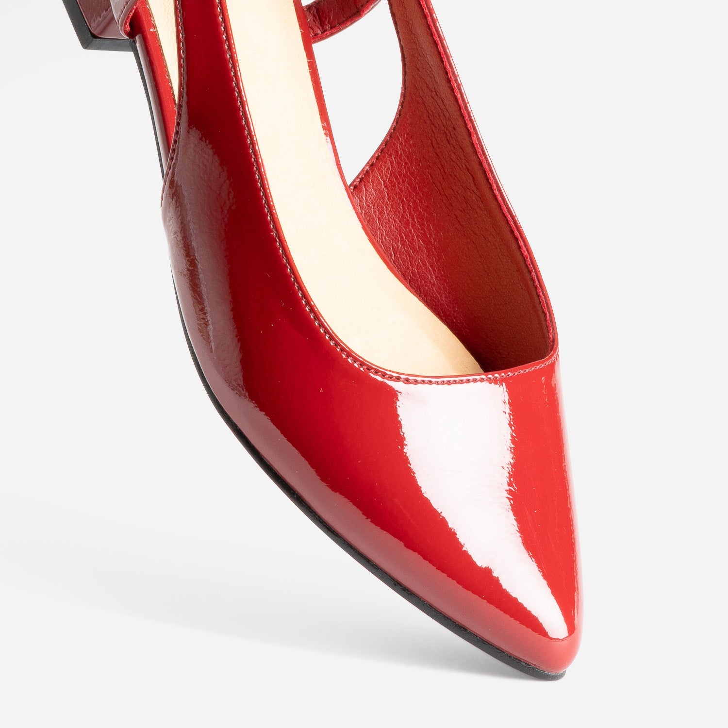 Red patent ballet pumps on sale