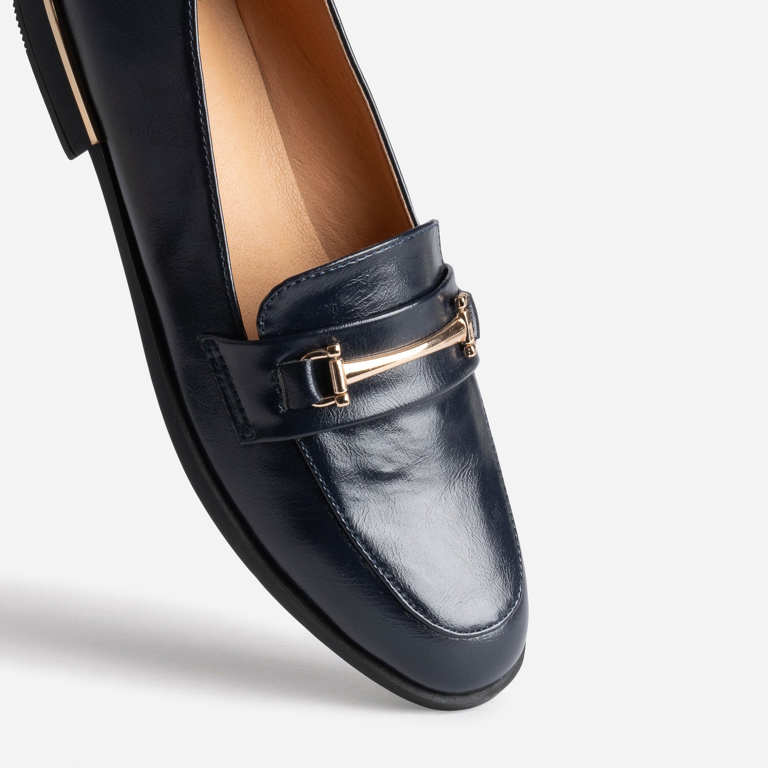 Navy loafers womens shoes store