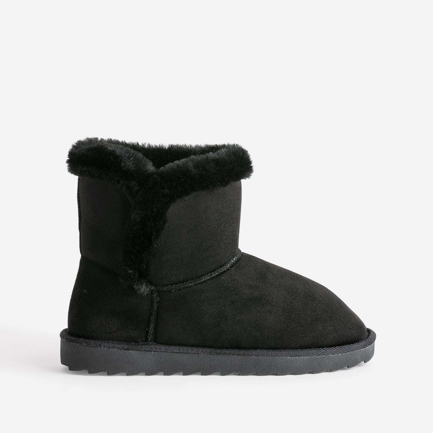 Ladies black fur lined ankle boots outlet