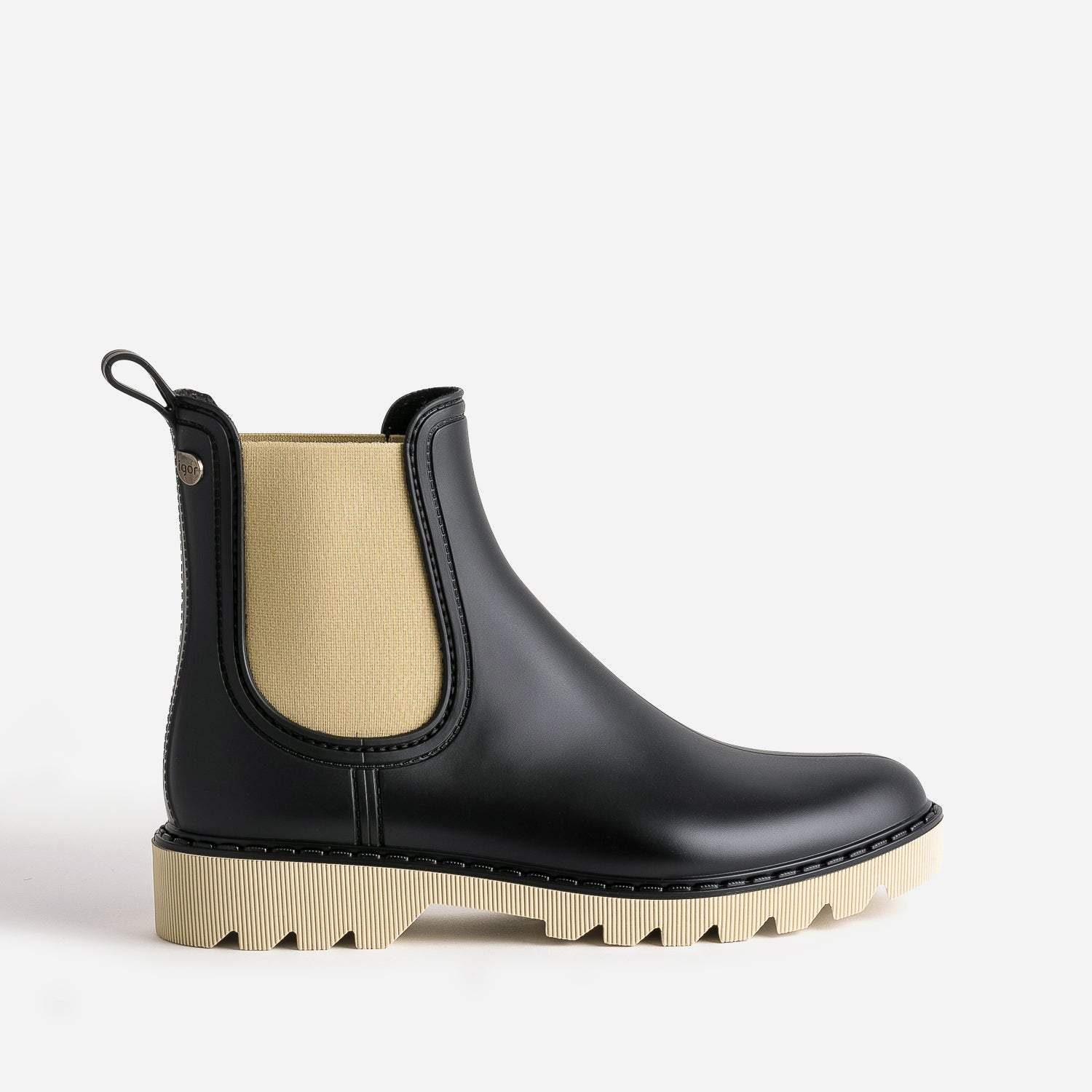 Chelsea rain boots IGOR black and beige Ankle Boots Women ERAM