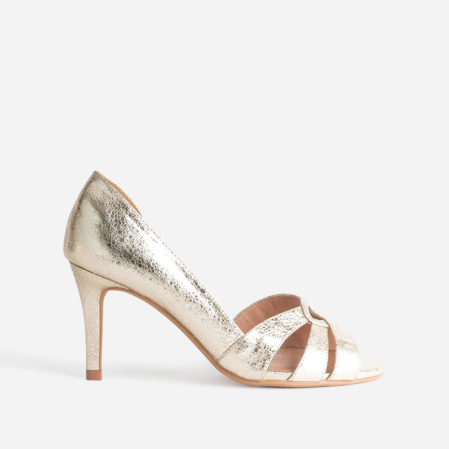 Escarpins ouverts dorés new arrivals