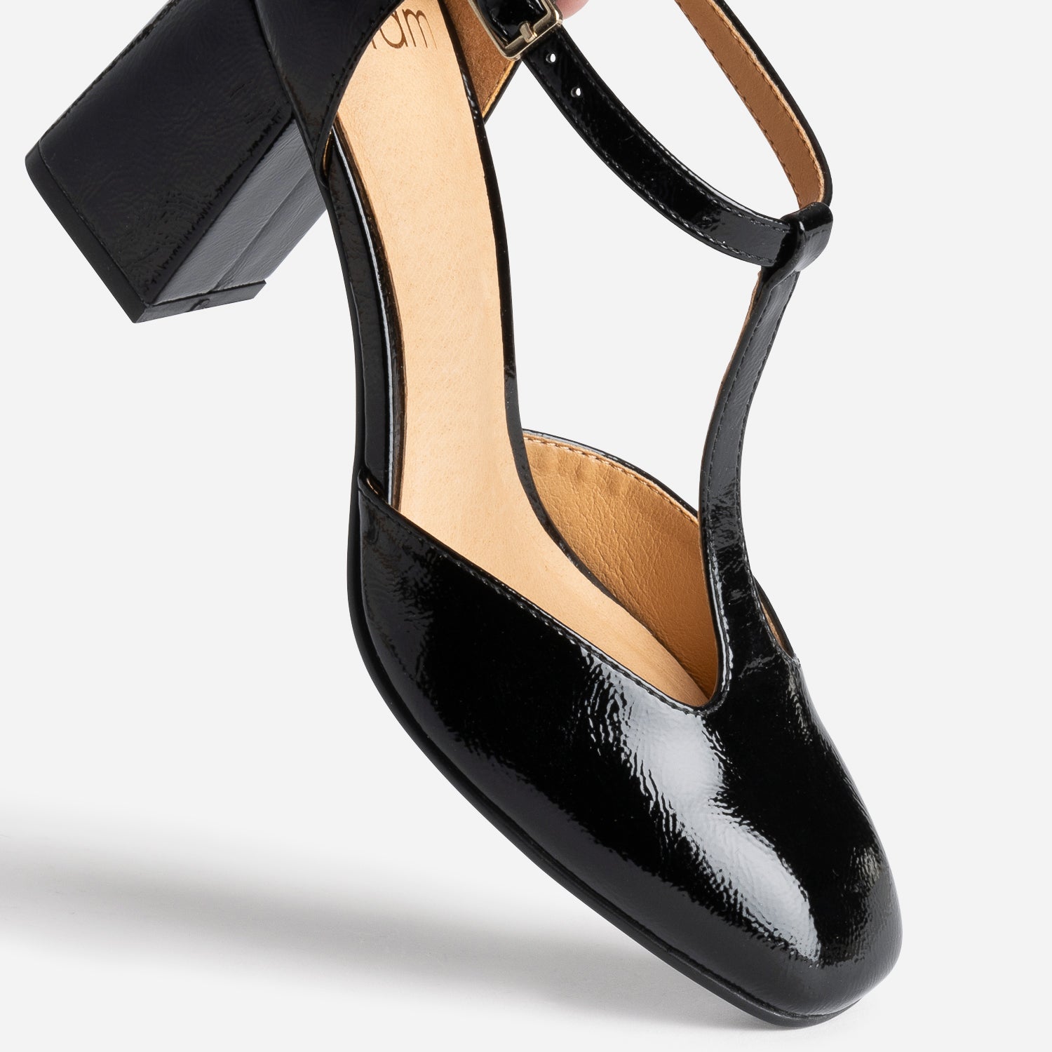 Black patent t bar heels shop