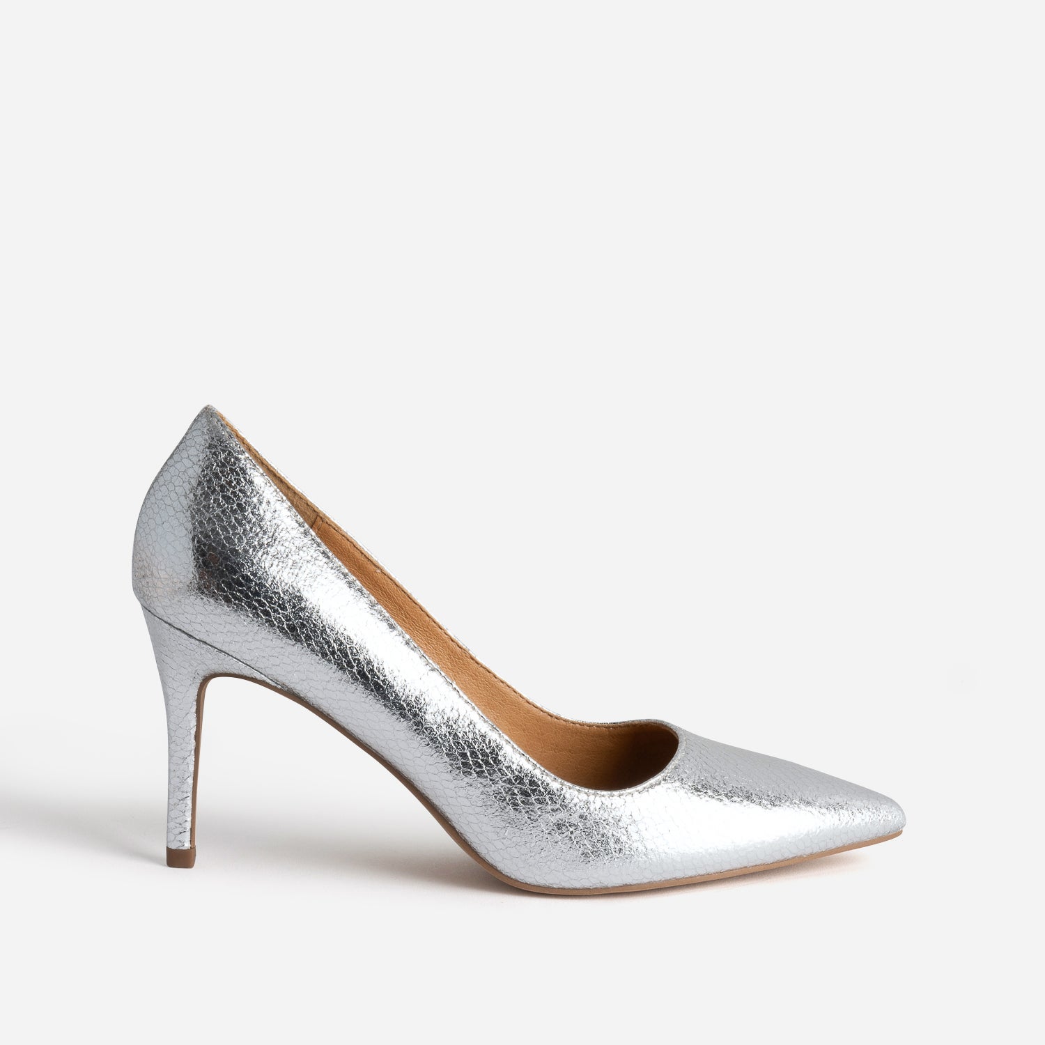 TEXTO silver pump with python effect pattern Pumps Women ERAM