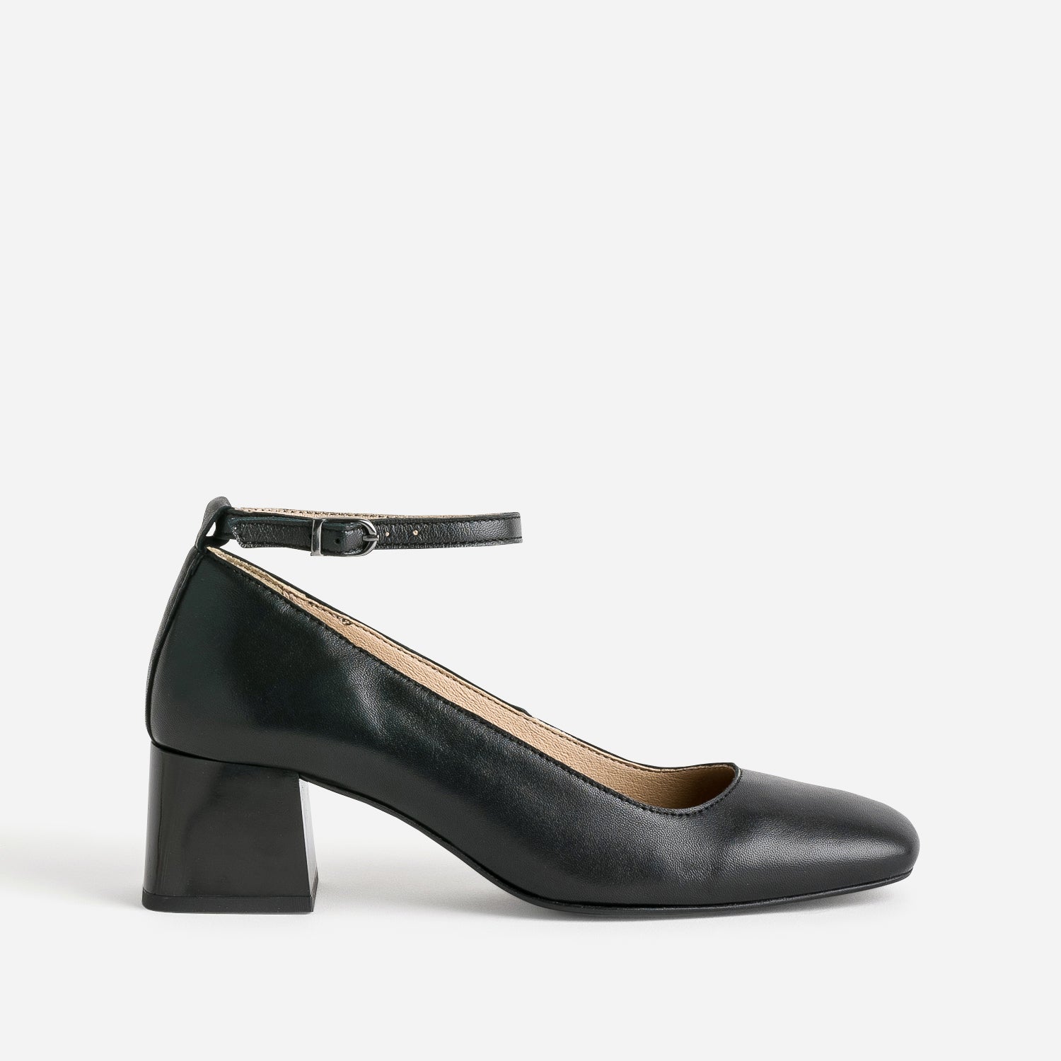 Black leather mary janes sale