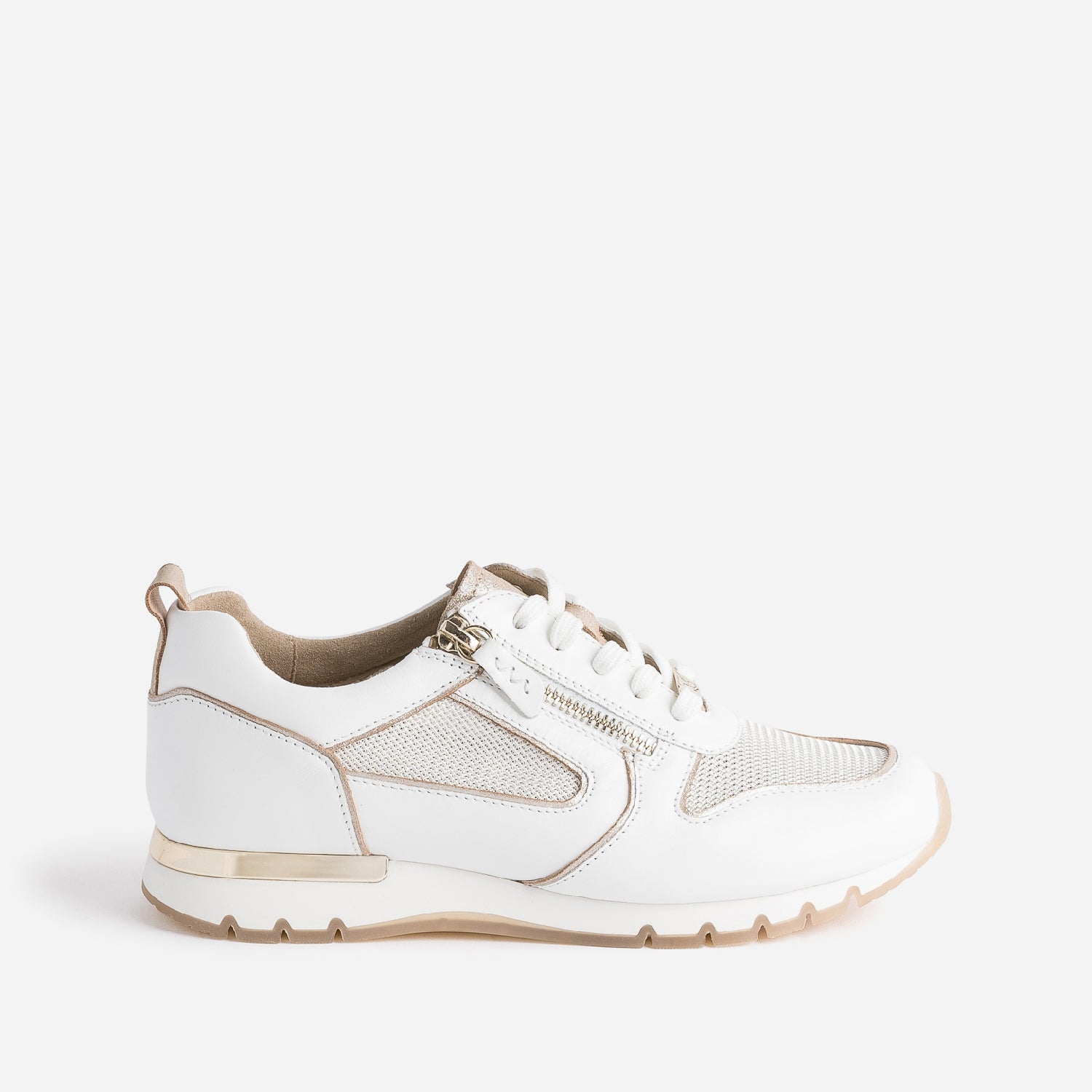 CAPRICE white leather and mesh trainers Sneakers Women ERAM