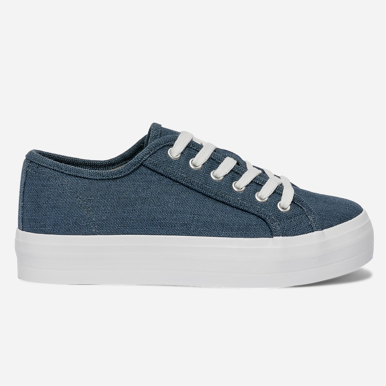 TEXTO blue canvas trainers with a thick sole Sneakers Women ERAM
