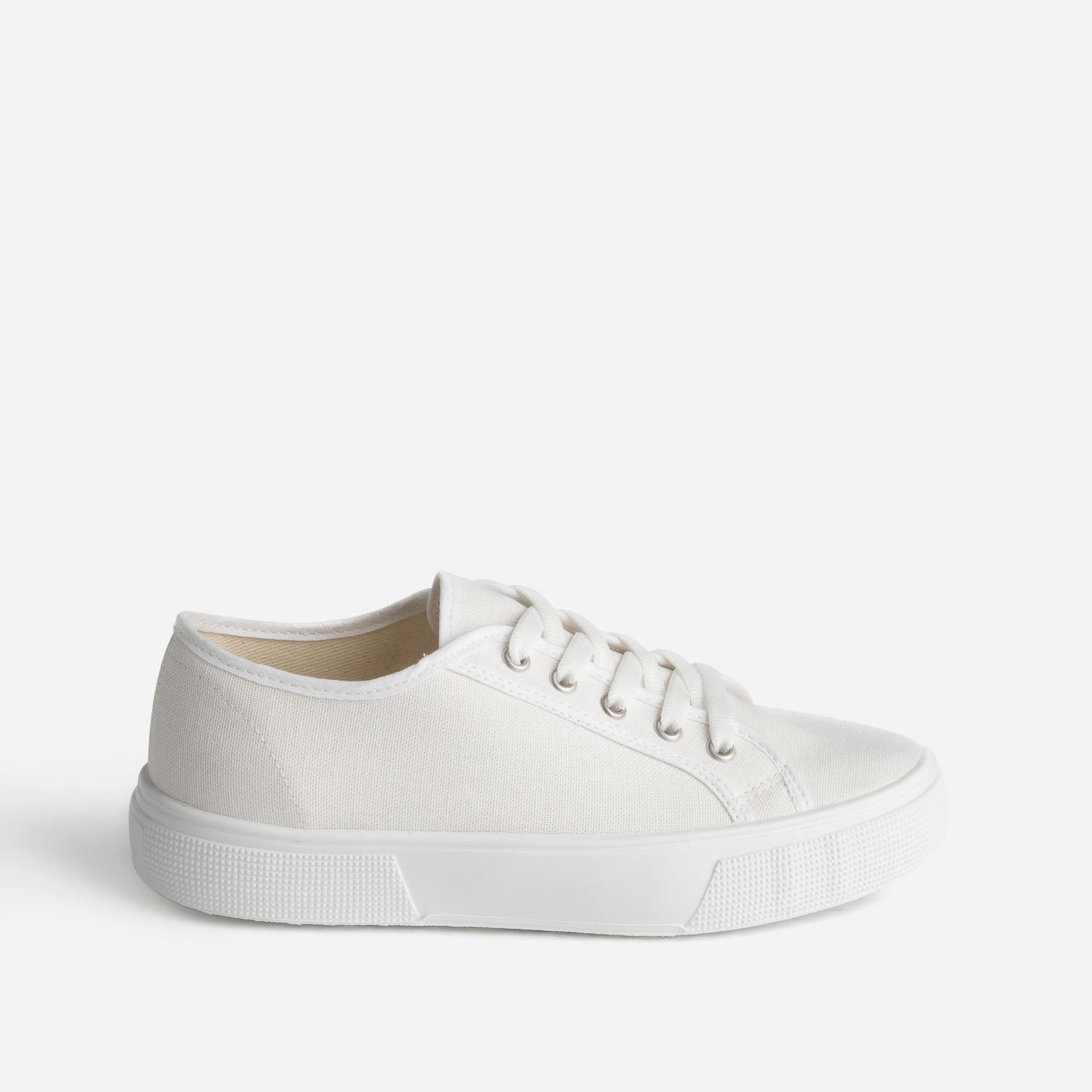 Canvas trainers white on sale