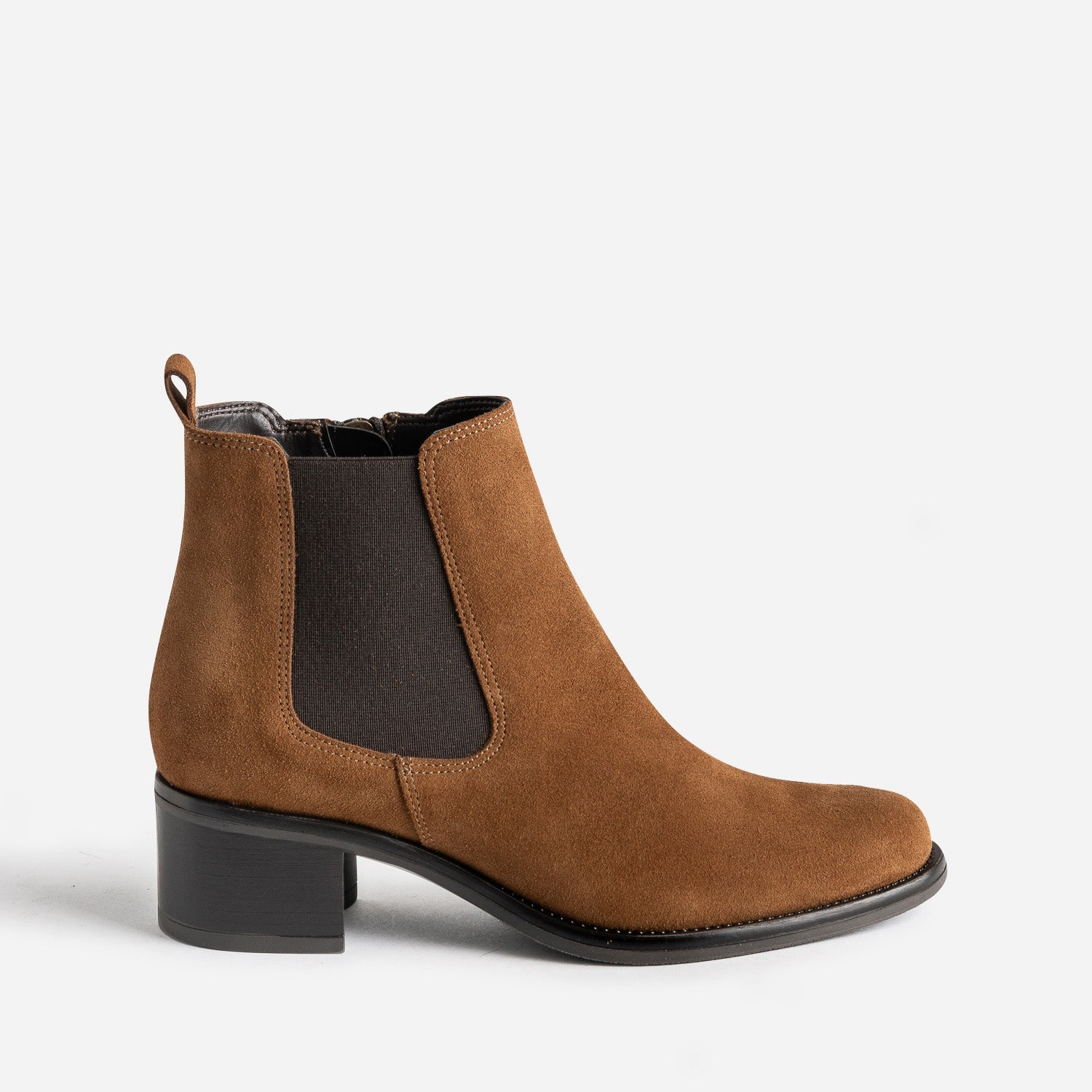Boots cognac femme discount