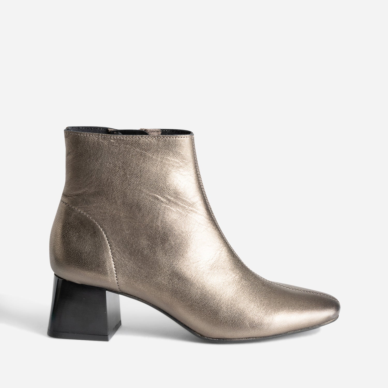 Bronze metallic booties shop
