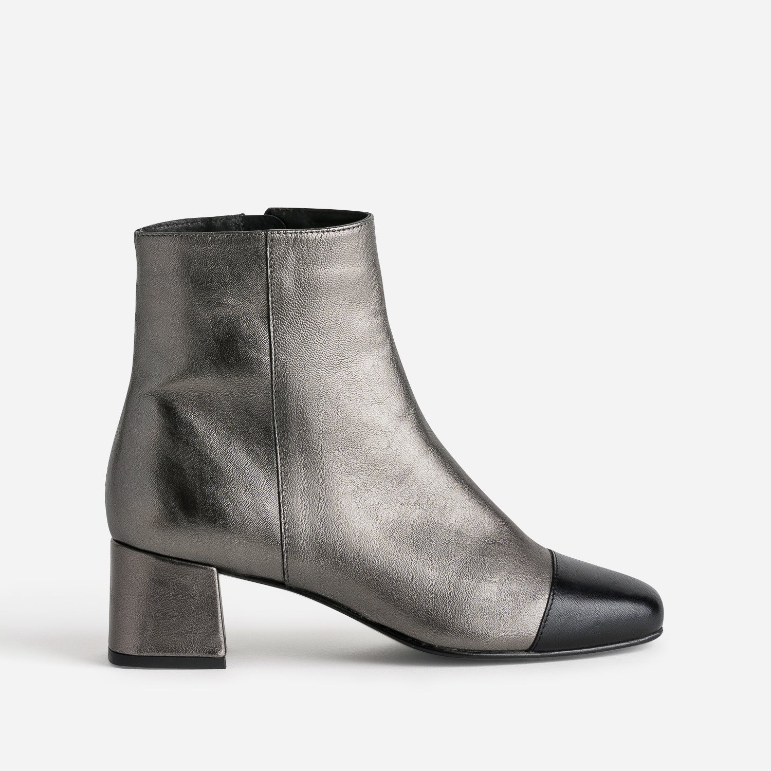 Black and silver ankle boots cheap
