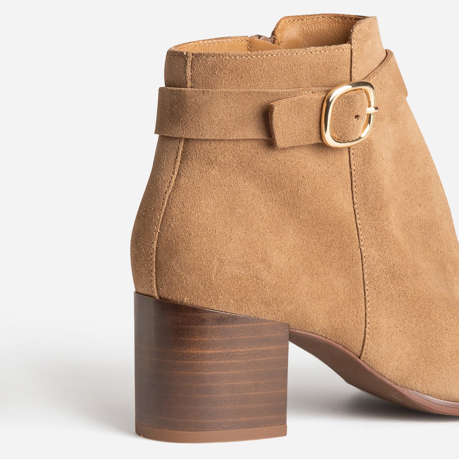 ERAM FLEX beige suede leather boots Ankle Boots Women ERAM