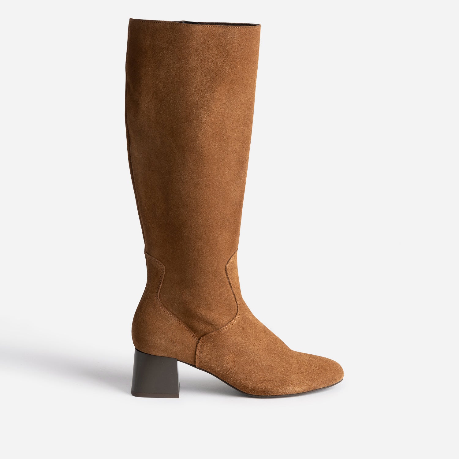 Soft suede leather cognac boot Boots Women ERAM
