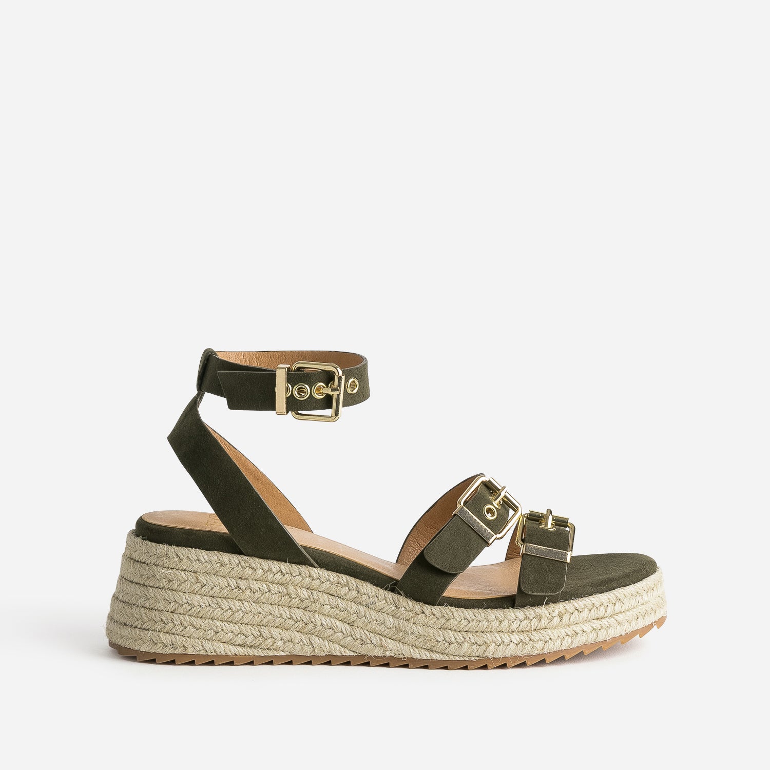 TEXTO khaki wedge sandal