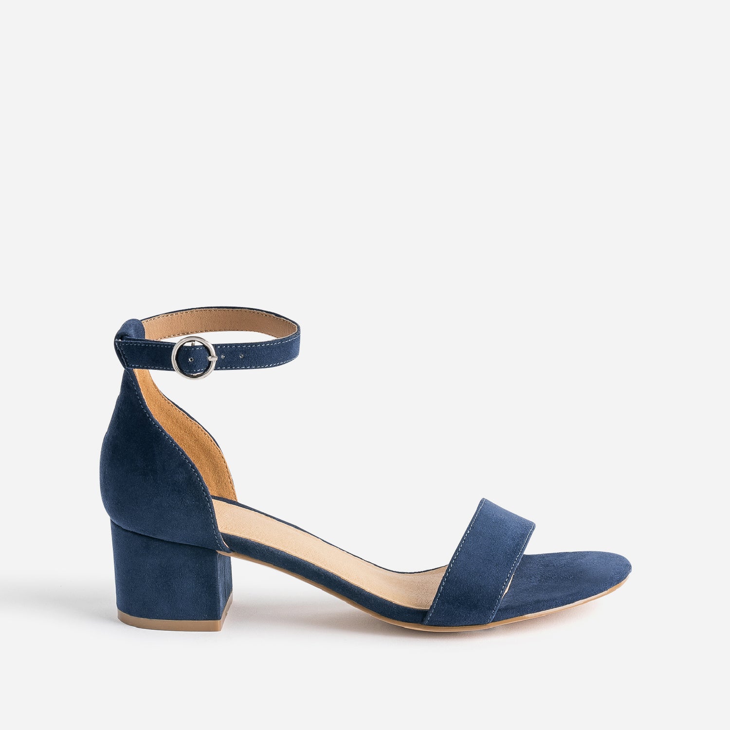 Navy blue suede sandals clearance