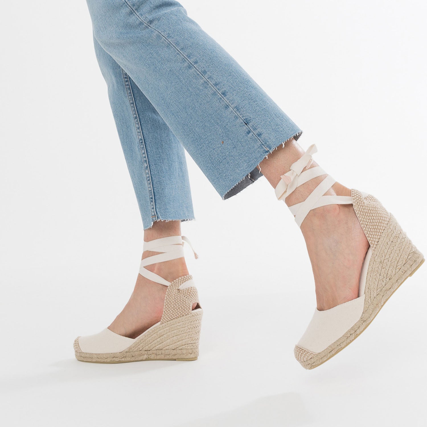 Ecru wedge espadrilles Sandals Women ERAM