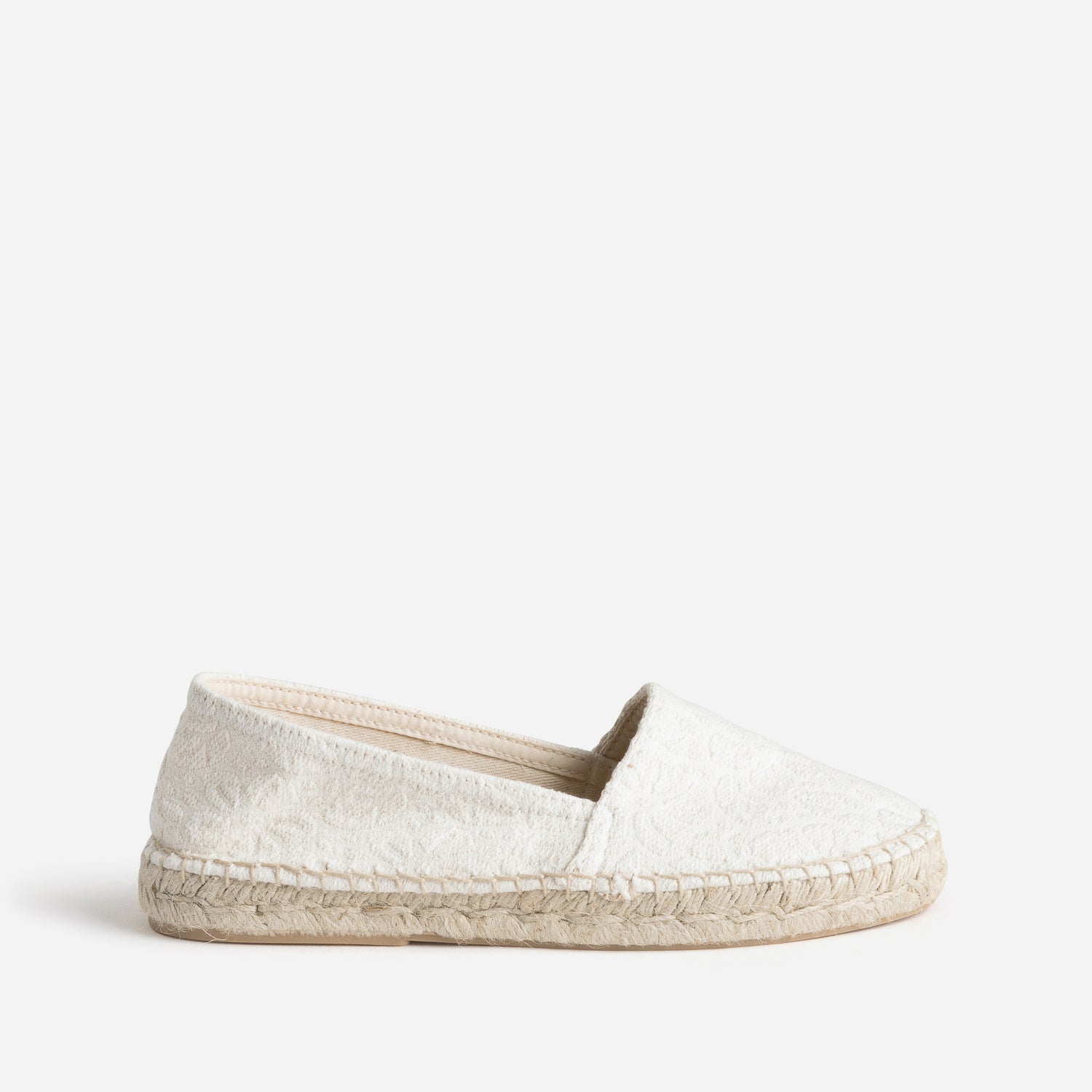 Ecru damask canvas espadrille Espadrilles Women ERAM