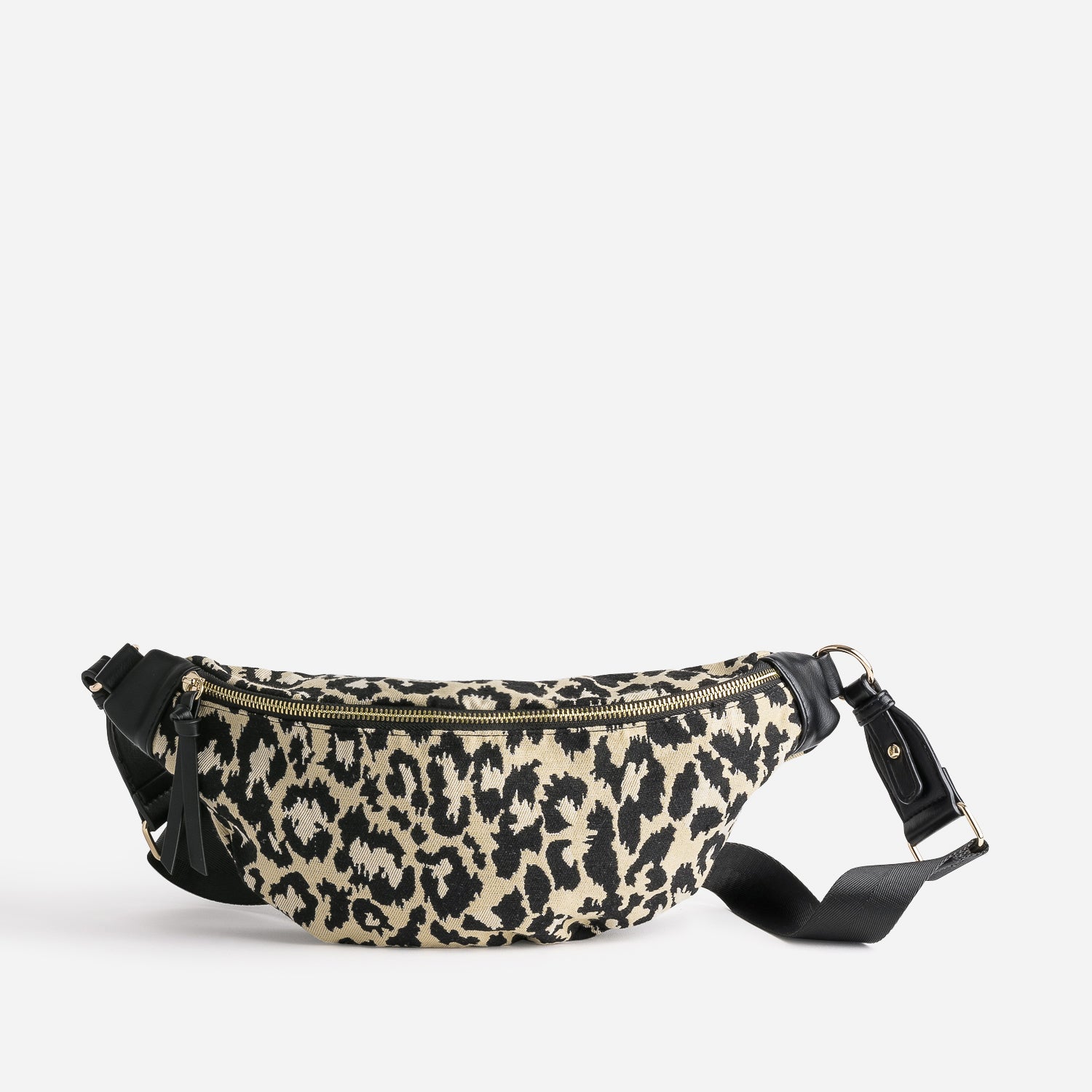 TEXTO beige leopardskin print belt bag
