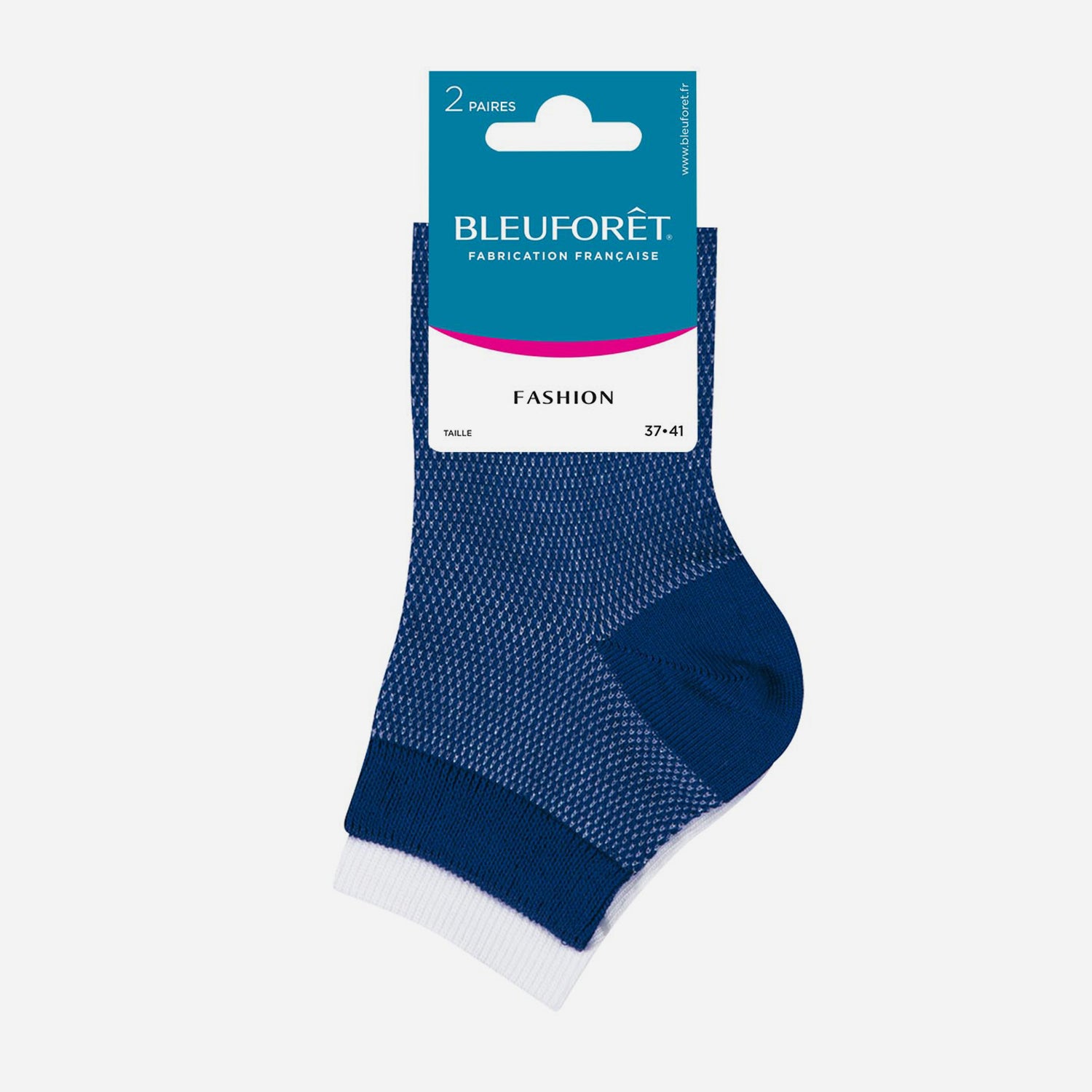 BLEUFORET navy socks with grove pattern Socks tights Accessories ERAM