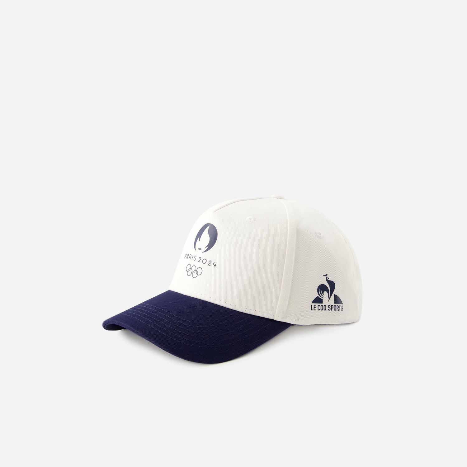 LE COQ SPORTIF white cap with navy blue visor