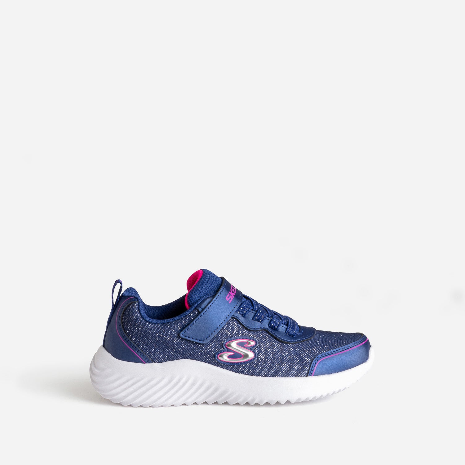 SKECHERS navy glitter trainers