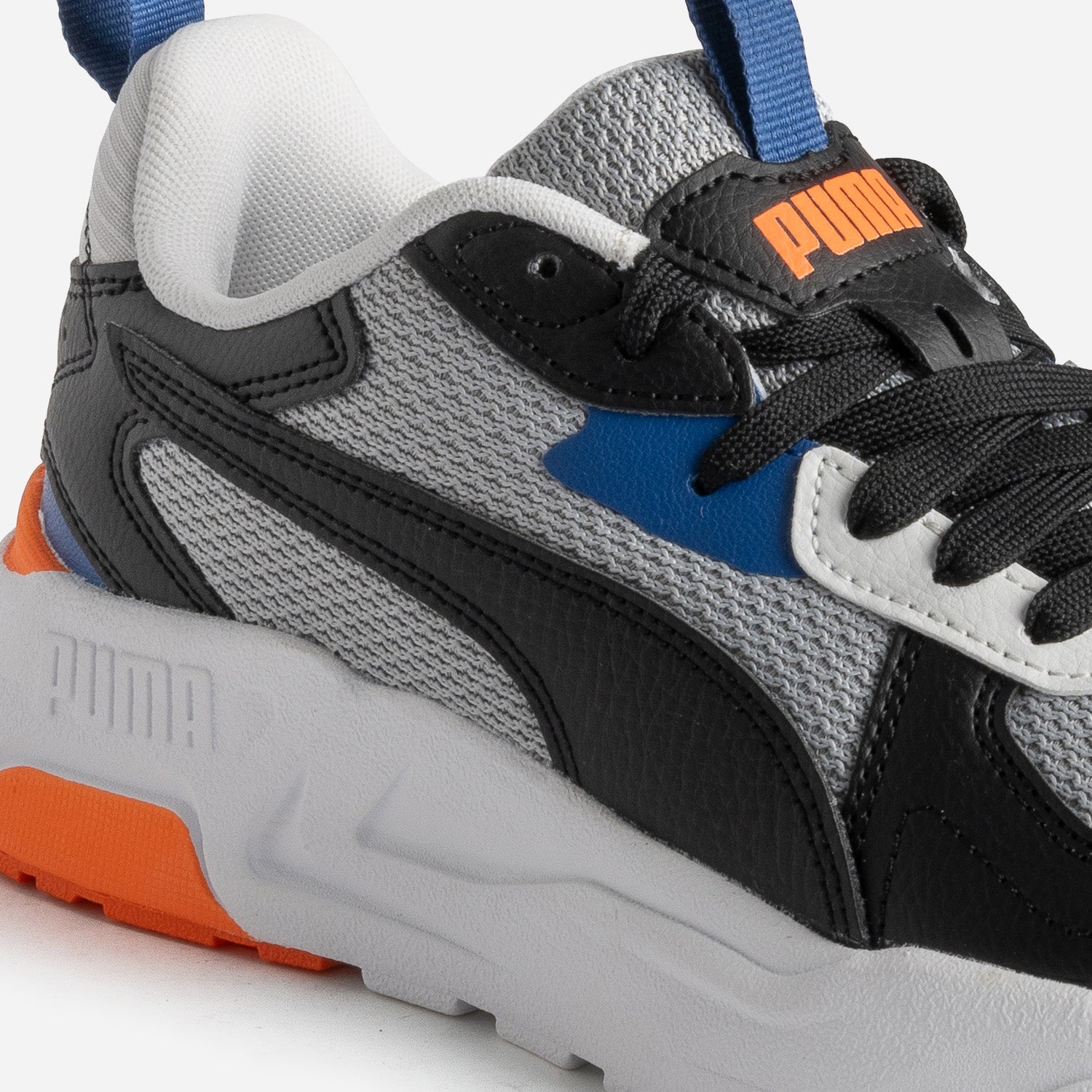 Puma grey orange shoes deals