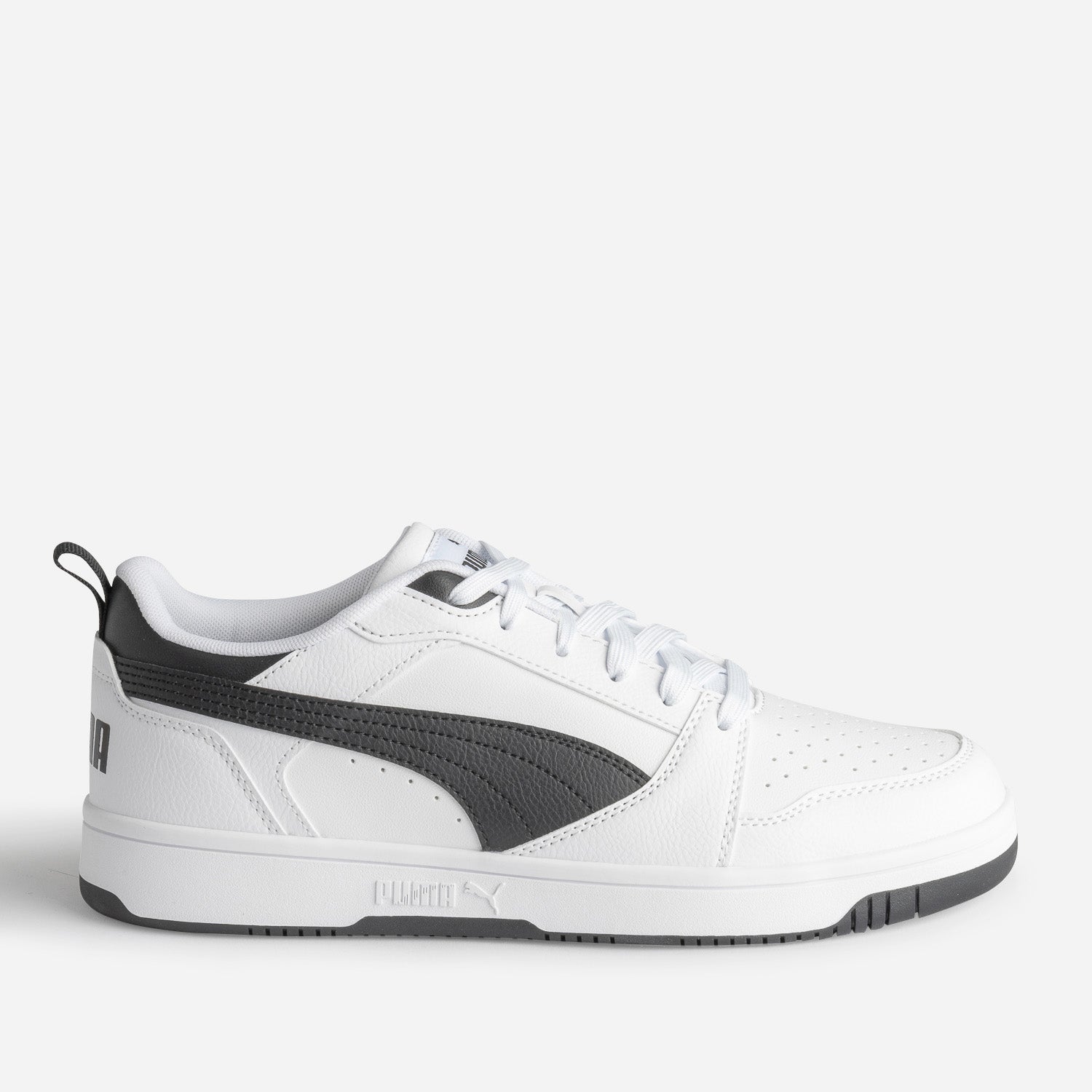PUMA white and black trainers