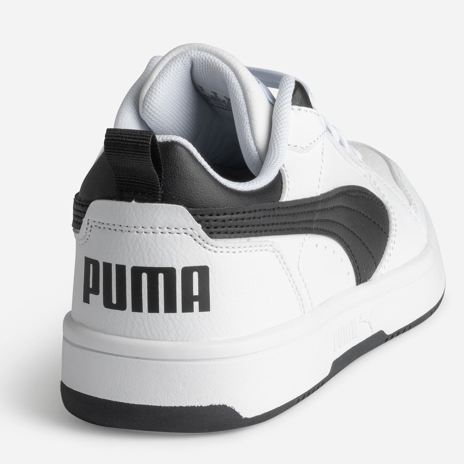 PUMA white and black trainers