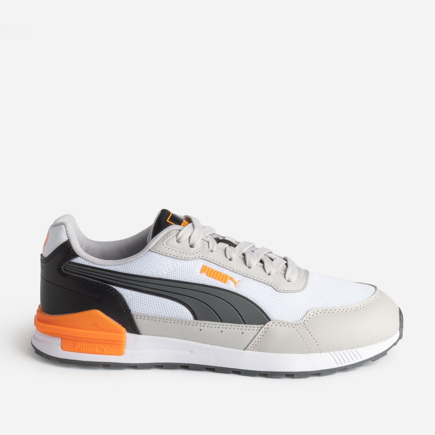 PUMA trainers grey white black orange