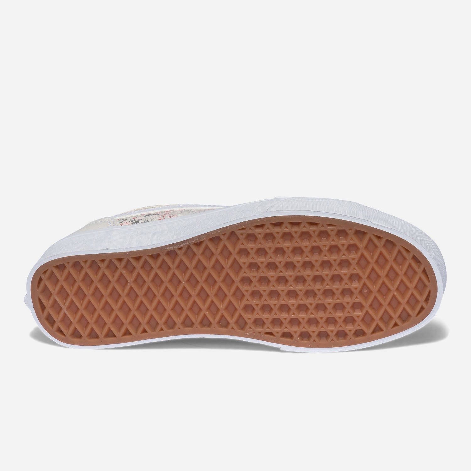 Beige floral vans hot sale