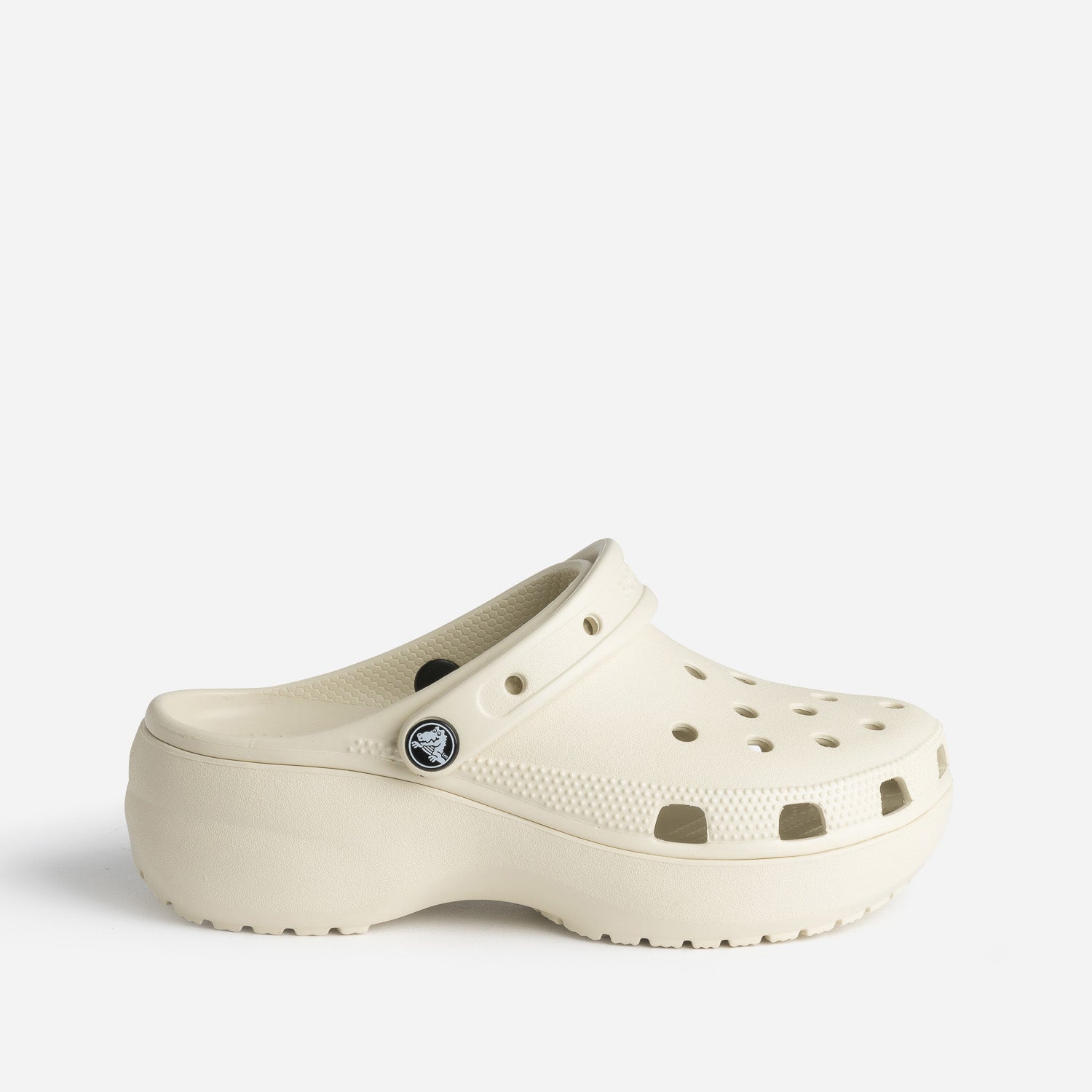 CROCS beige platform clogs