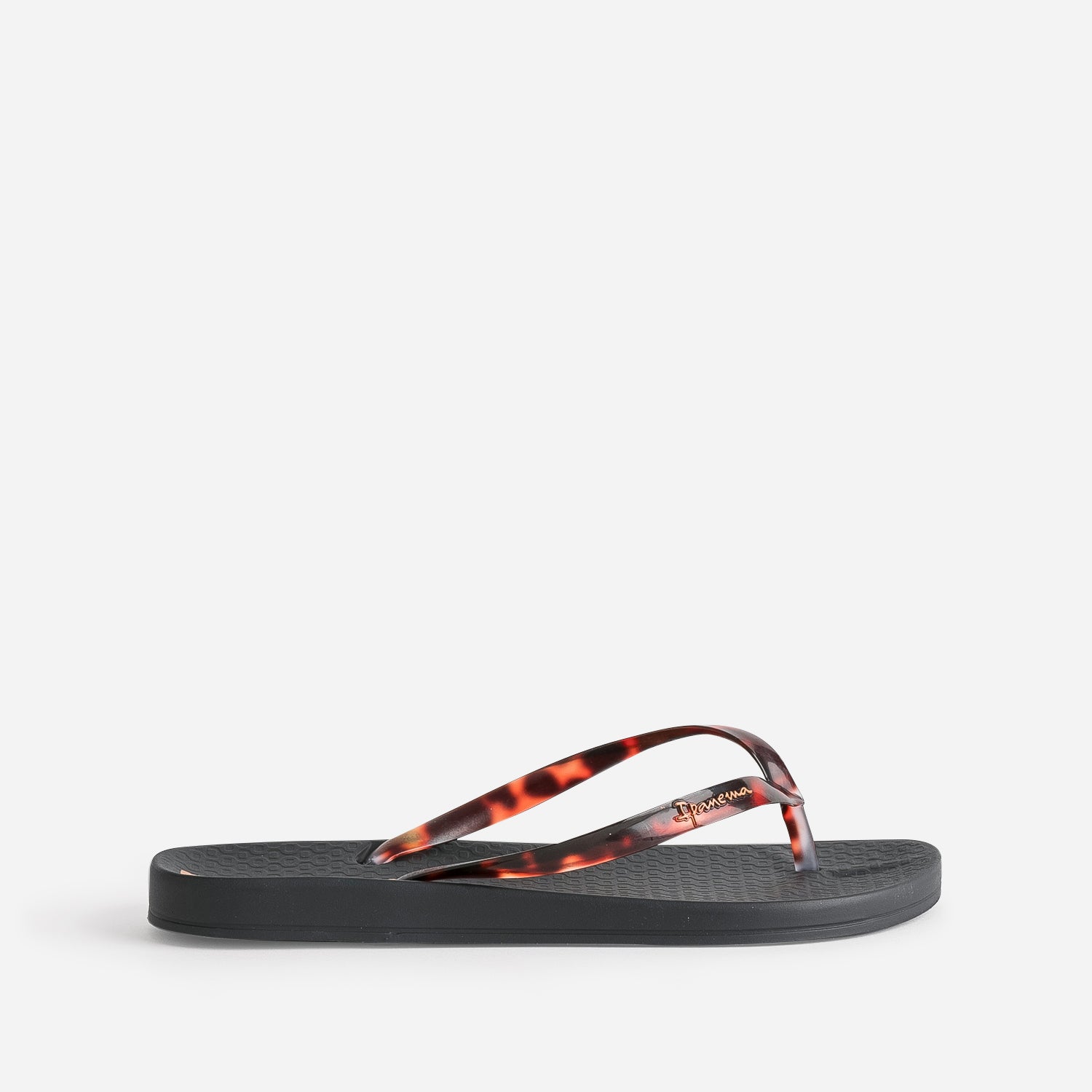 IPANEMA flip flop in black with tortoise shell effect straps Flat sandals Flips flops SNEAKERS ERAM