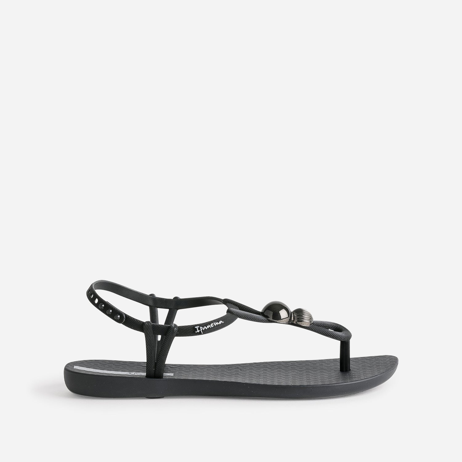 IPANEMA black flip flop sandal with jewel like straps Flat sandals Flips flops SNEAKERS ERAM